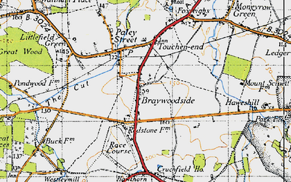 Old map of Braywoodside in 1947