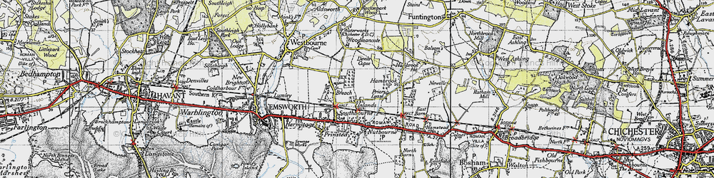 Old map of Breach in 1945