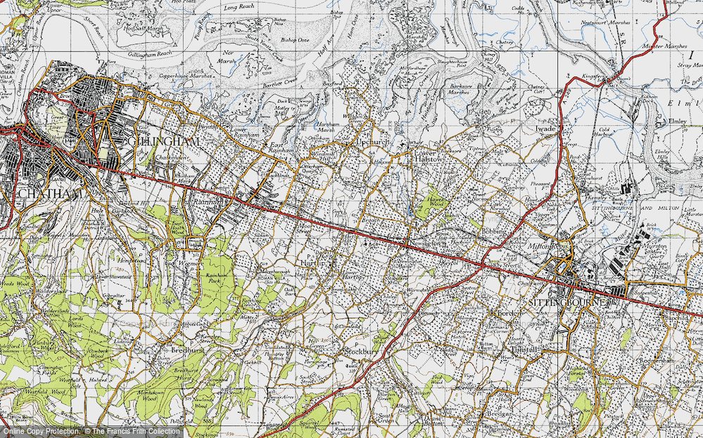 Old Map of Breach, 1946 in 1946
