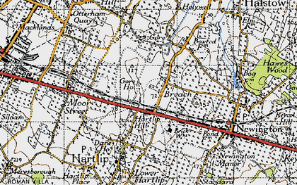 Old map of Breach in 1946