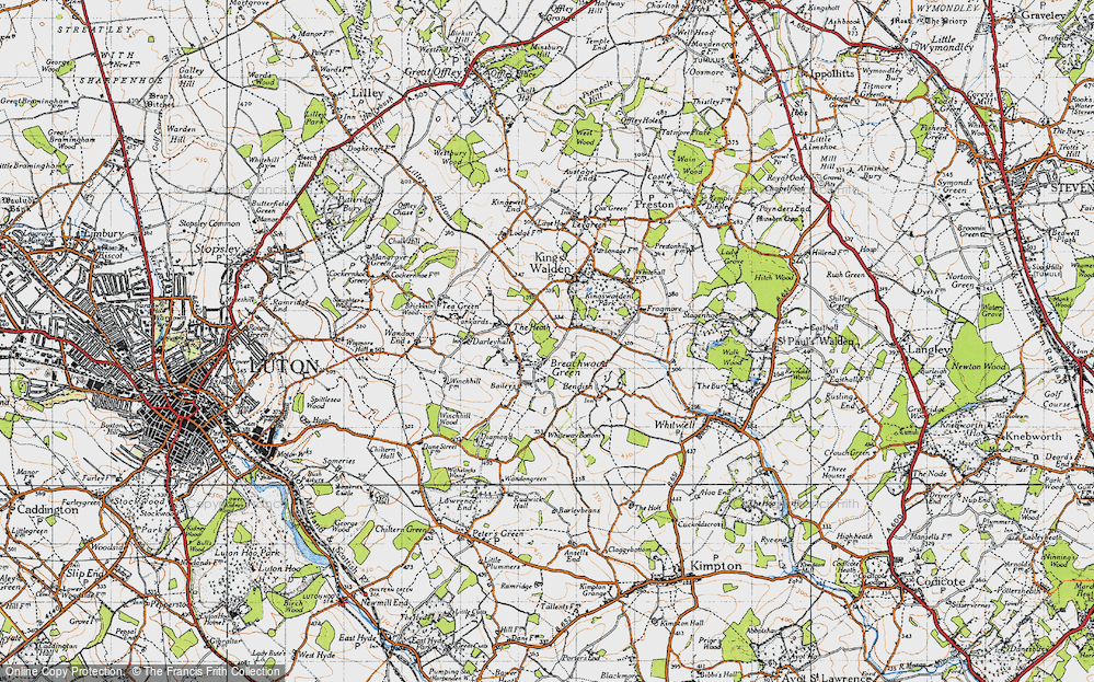 Old Map of Breachwood Green, 1946 in 1946