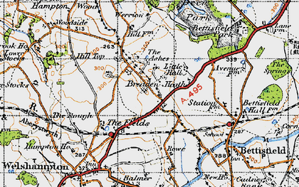 Old map of Breaden Heath in 1947