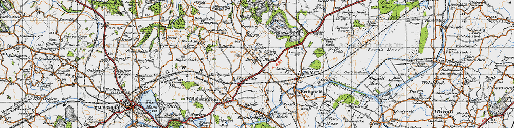 Old map of Breaden Heath in 1947
