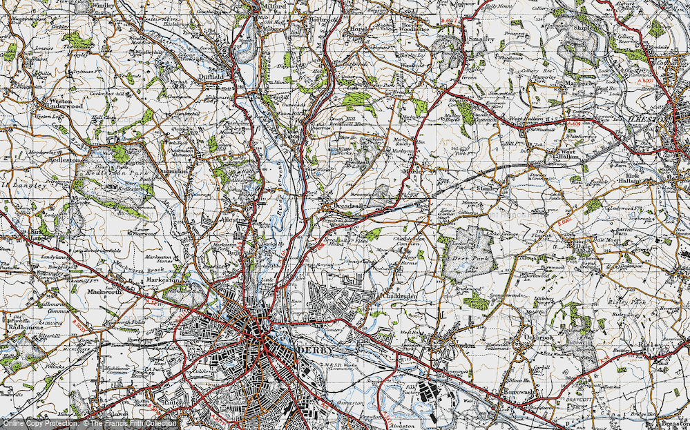 Old Map of Breadsall, 1946 in 1946