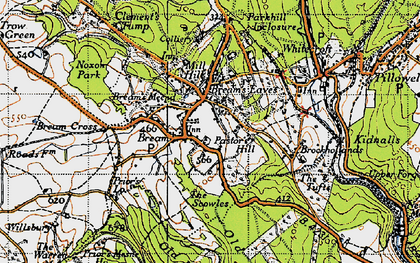 Old map of Bream in 1946