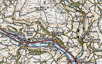 Old map of Brearley in 1947