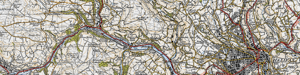 Old map of Brearley in 1947