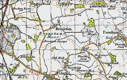 Old map of Brearton in 1947