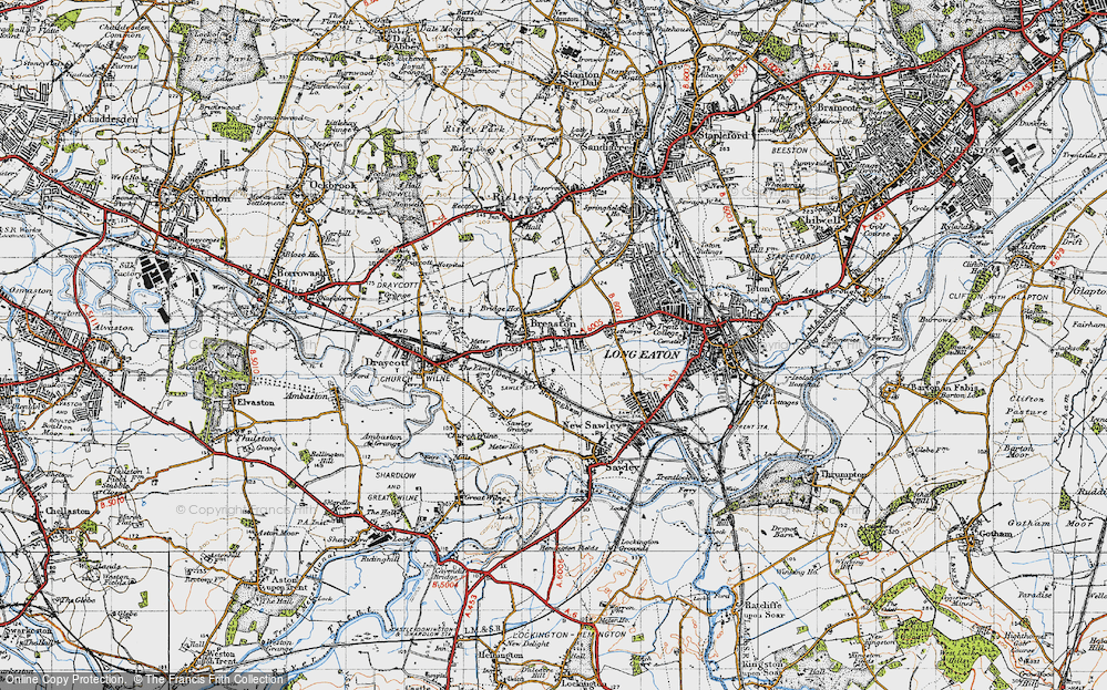 Old Map of Breaston, 1946 in 1946