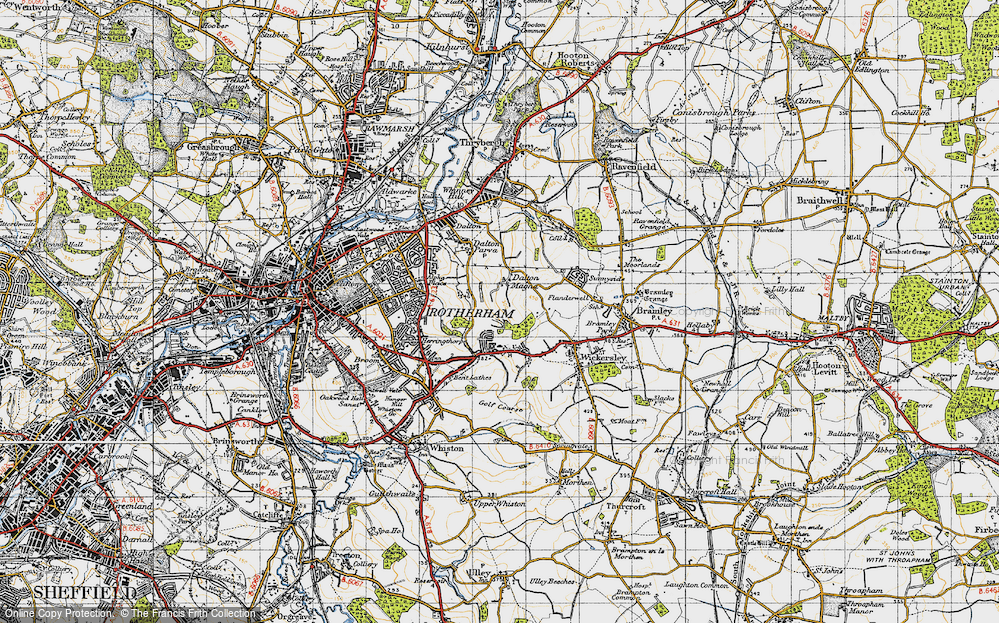 Old Map of Brecks, 1947 in 1947