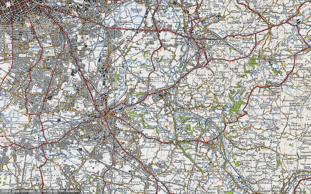 Old Map of Bredbury, 1947 in 1947