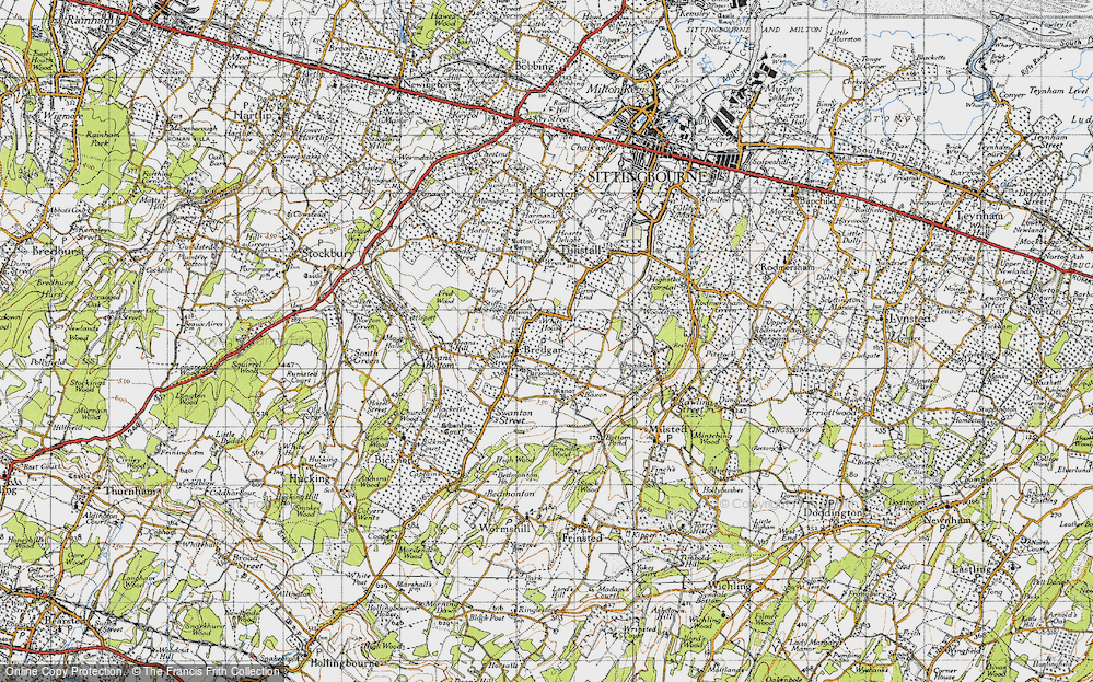 Old Map of Bredgar, 1946 in 1946