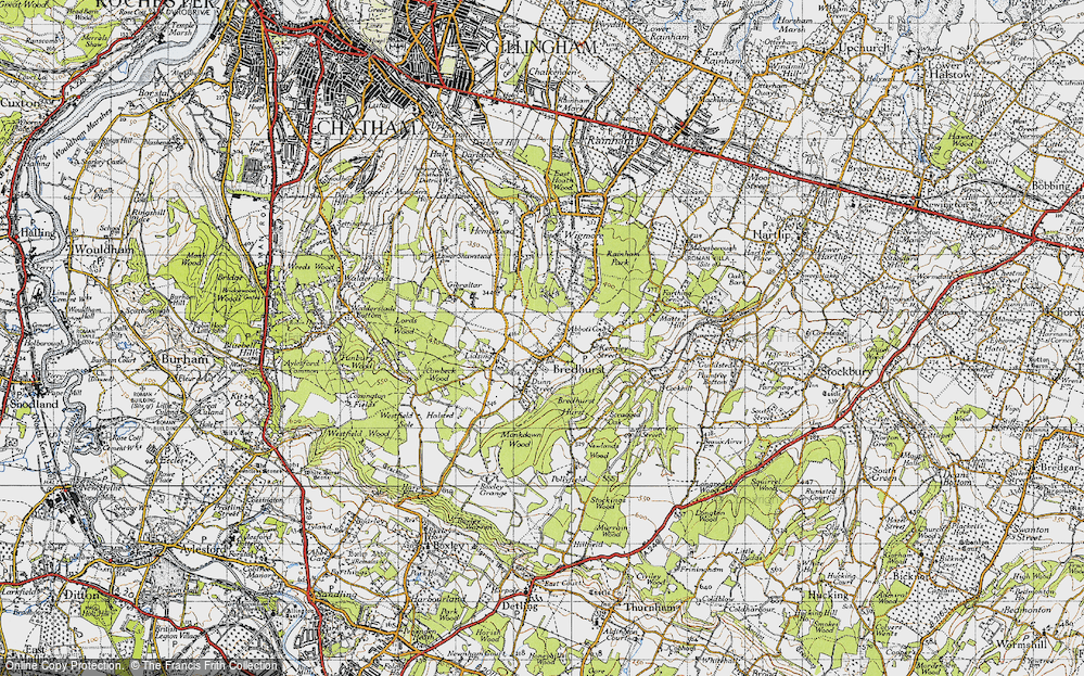 Old Map of Bredhurst, 1946 in 1946