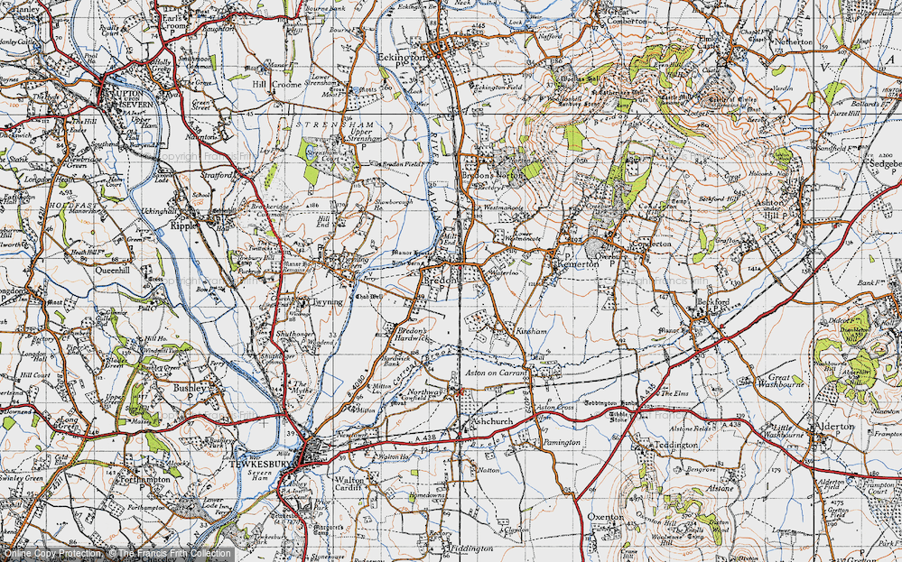 Old Map of Bredon, 1946 in 1946