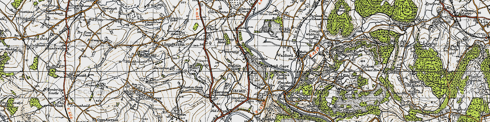 Old map of Brelston Green in 1947