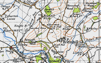Old map of Bremhill in 1940