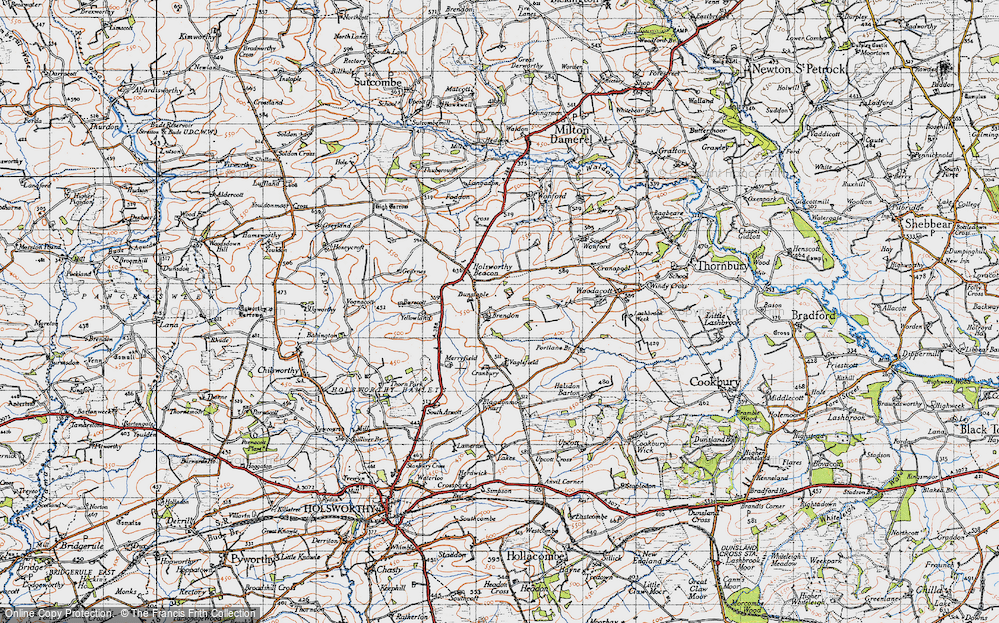 Old Map of Brendon, 1946 in 1946