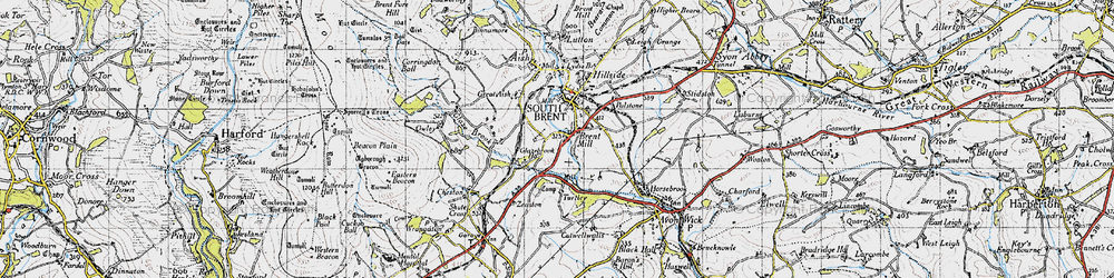 Old map of Brent Mill in 1946