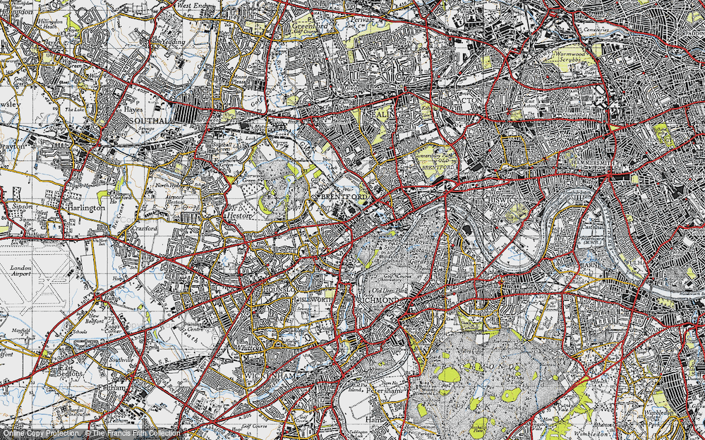 Old Map of Brentford End, 1945 in 1945