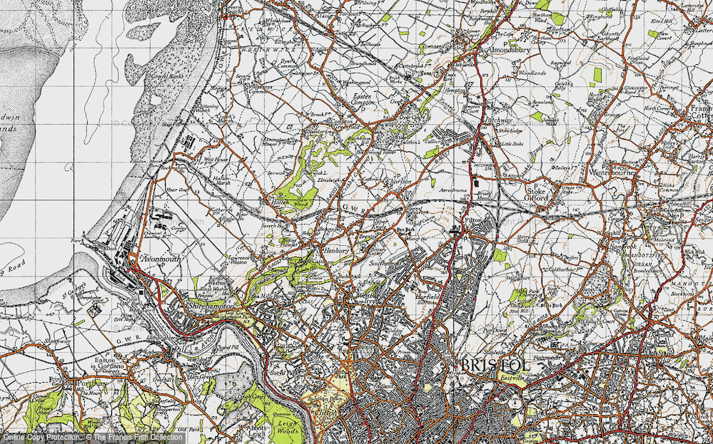 Old Map of Brentry, 1946 in 1946