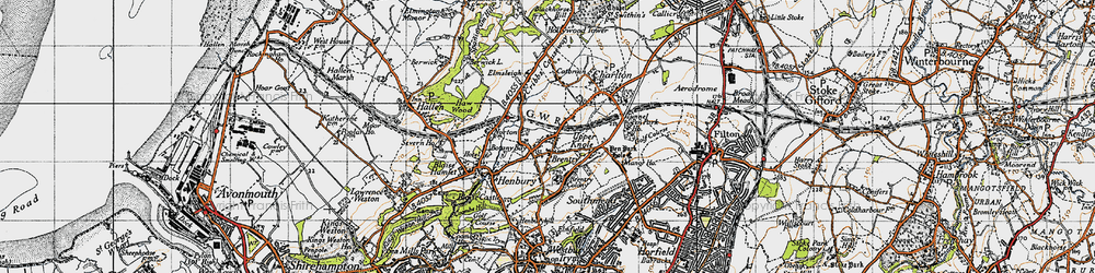 Old map of Brentry in 1946