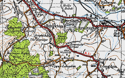 Old map of Brereton Cross in 1946