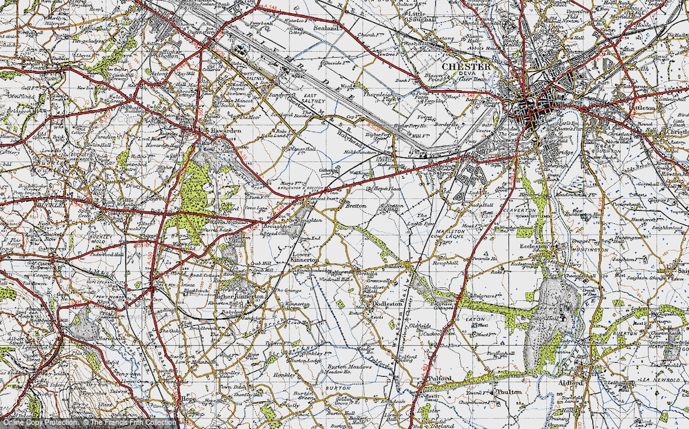 Old Map of Bretton, 1947 in 1947