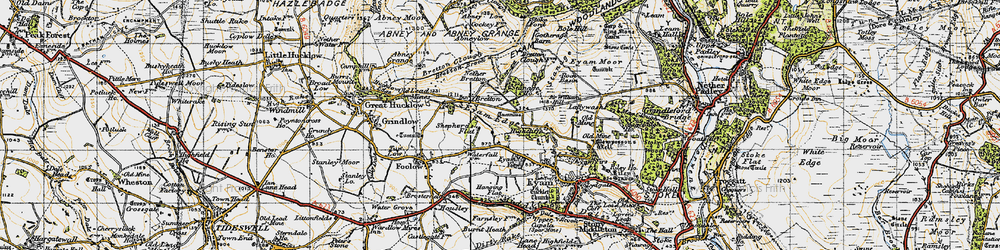 Old map of Bretton in 1947