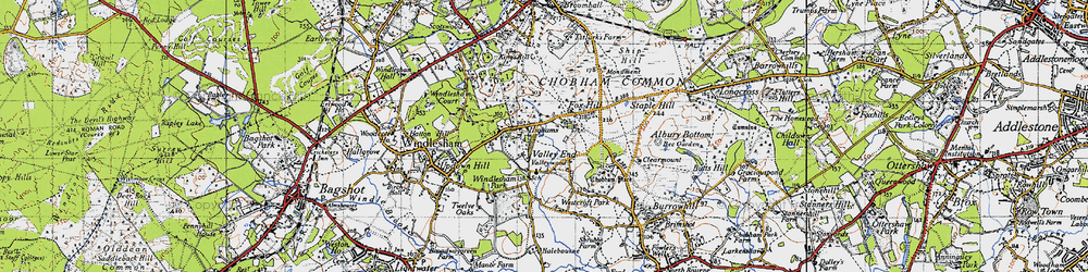Old map of Westcroft Park in 1940