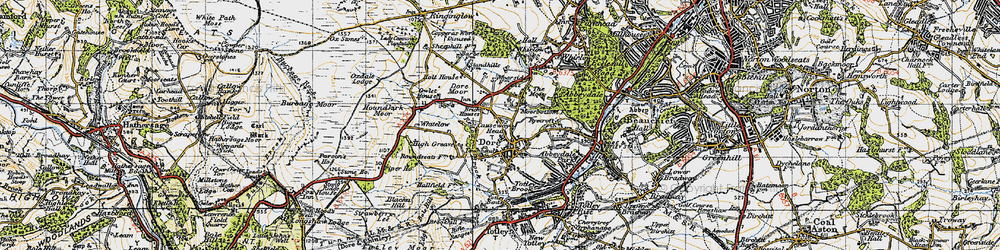 Old map of Limb Brook in 1947