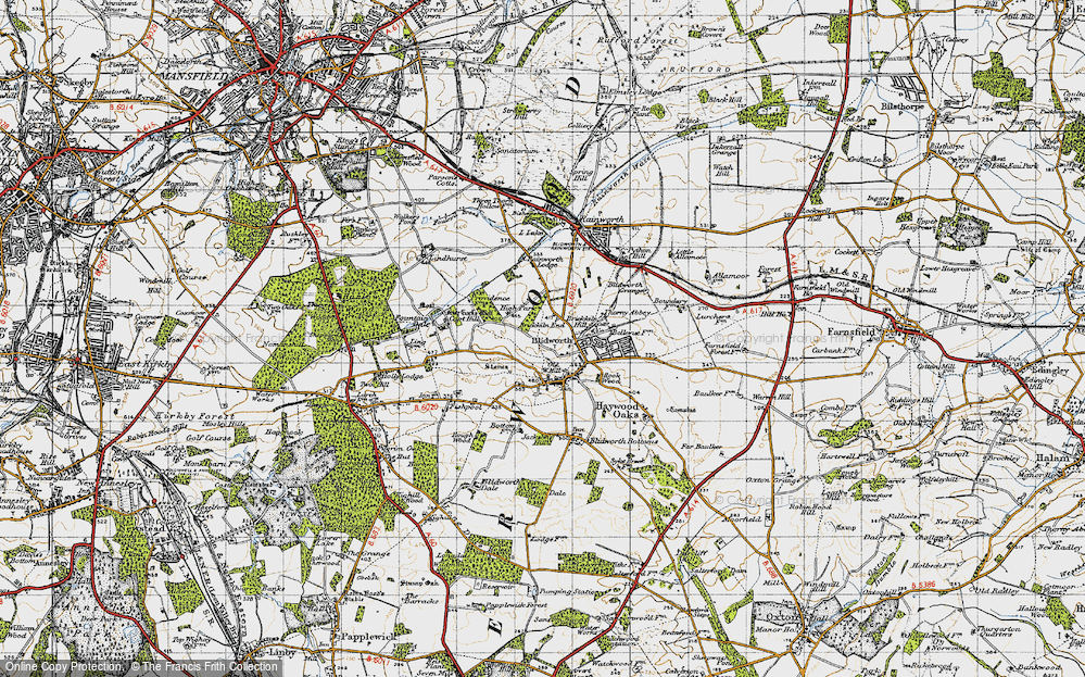 Old Map of Brick-kiln End, 1947 in 1947