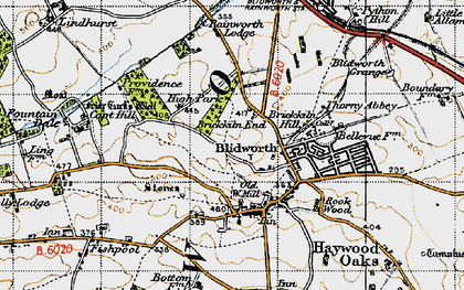 Old map of Brick-kiln End in 1947