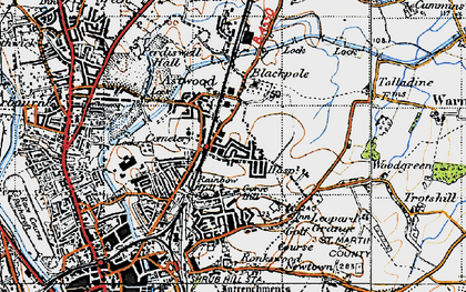 Old map of Brickfields in 1947