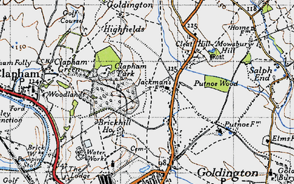 Old map of Brickhill in 1946