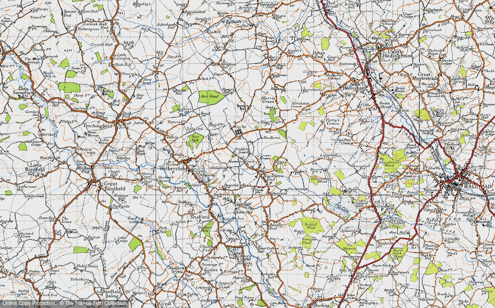 Old Map of Brickkiln Green, 1945 in 1945