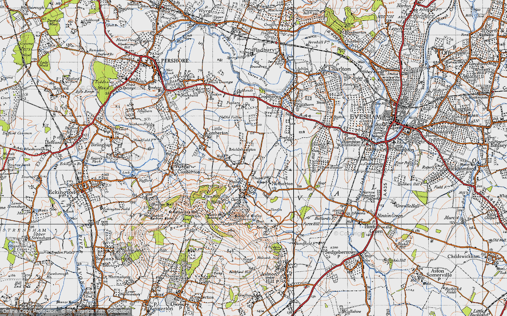 Old Map of Bricklehampton, 1946 in 1946