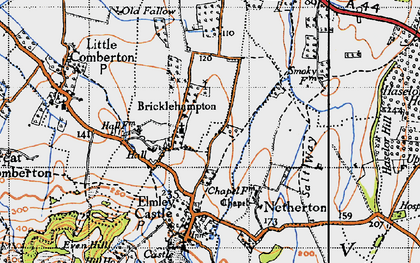 Old map of Bricklehampton in 1946