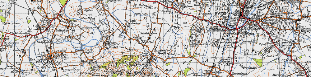 Old map of Bricklehampton in 1946