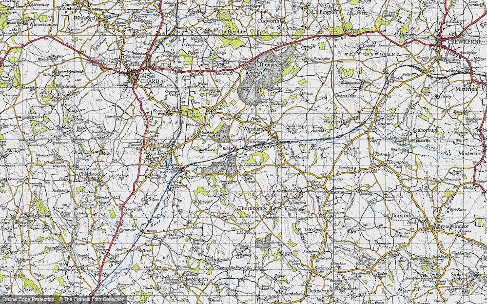 Old Map of Bridge, 1945 in 1945