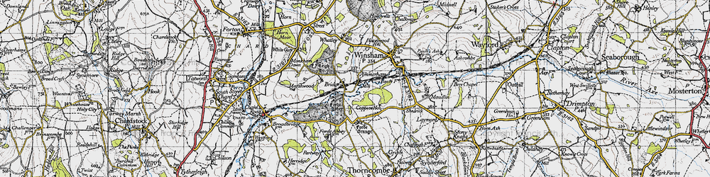 Old map of Bridge in 1945