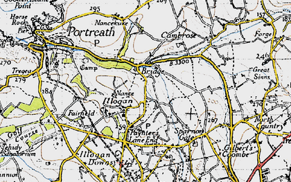 Old map of Bridge in 1946