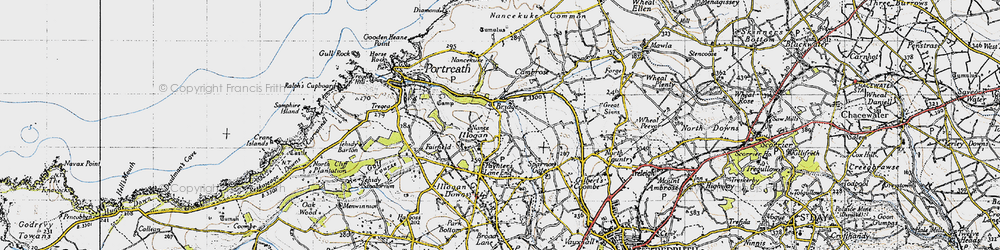 Old map of Bridge in 1946