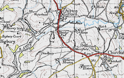 Old map of Bridge End in 1946