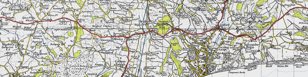 Old map of Bridge End in 1946