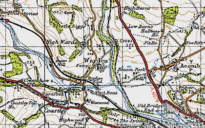 Old map of Westwood in 1947