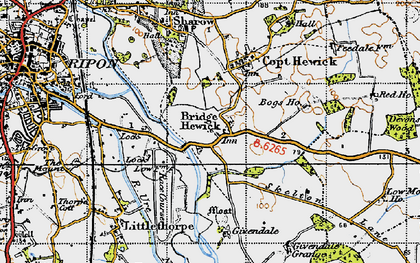 Old map of Bogs Ho in 1947