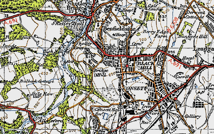 Old map of Bridgehill in 1947