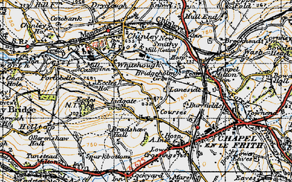 Old map of Bridgeholm Green in 1947