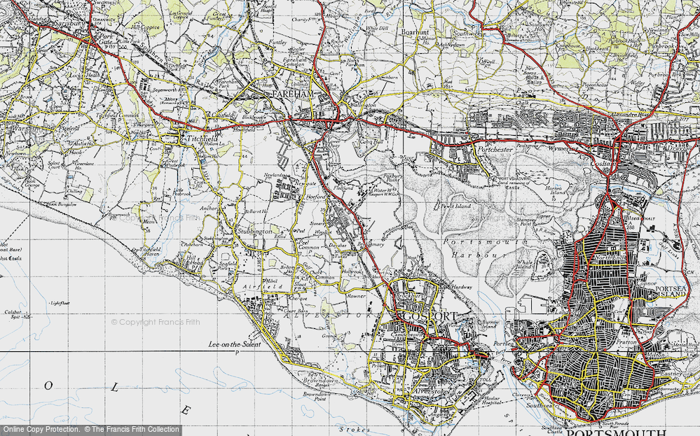 Old Map of Bridgemary, 1945 in 1945