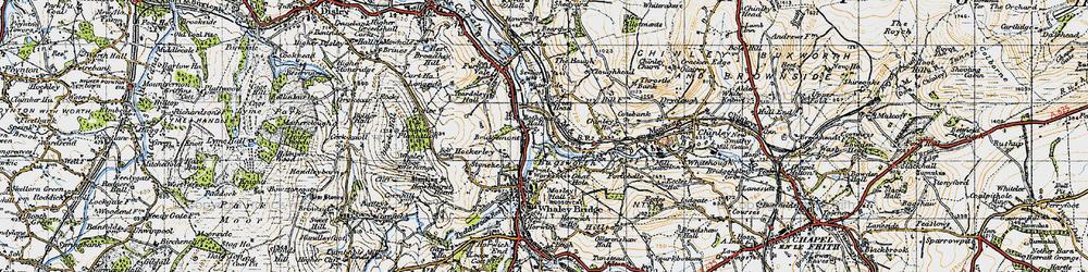Old map of Bridgemont in 1947